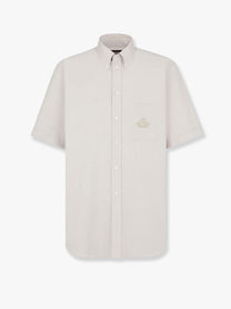 Fendi - Fendi Oxford Shirt With Fendi Crest Embroidery - Men’s Tops