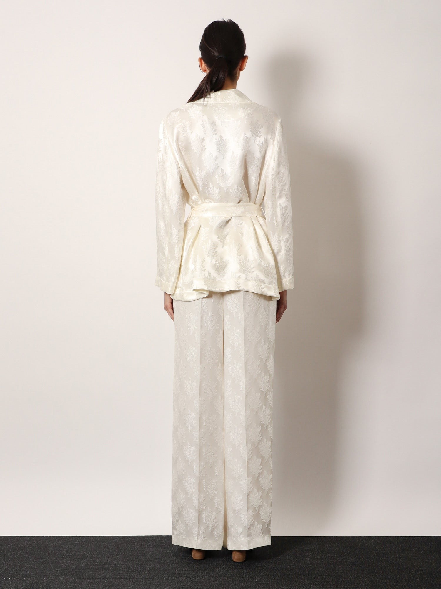 Fendi - Fendi Jacquard Silk Trouser With Floral Motif - Woman-&gt;Clothing-&gt;Trousers