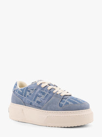 Fendi - Fendi Match Canvas And Suede Low Top Sneakers - Women’s Shoes