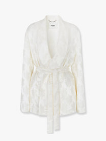Fendi - Fendi Jacquard Silk Blazer With Floral Motif - Woman-&gt;Clothing-&gt;Blazer and Gilet