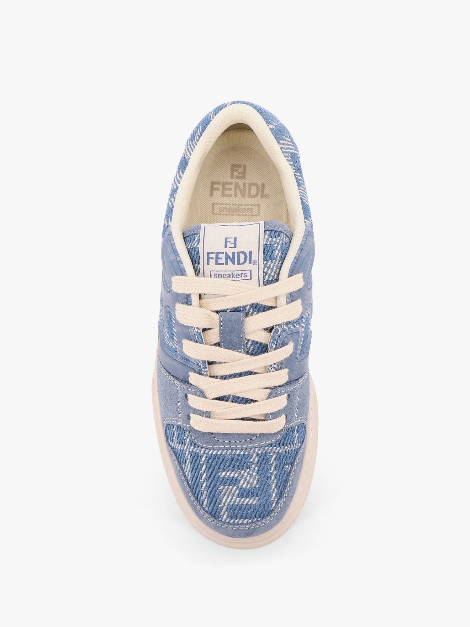 Fendi - Fendi Match Canvas And Suede Low Top Sneakers - Women’s Shoes