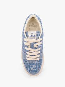 Fendi - Fendi Match Canvas And Suede Low Top Sneakers - Women’s Shoes
