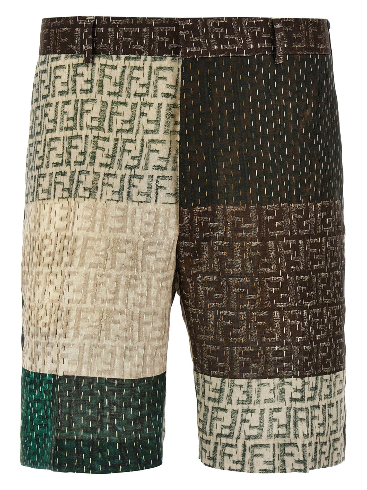 FENDI - FENDI - Patchwork bermuda shorts - Men’s Clothing
