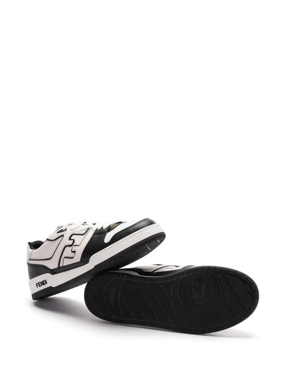 Fendi - Fendi Leather Sneakers With Ff Lateral Logo - Men’s Shoes