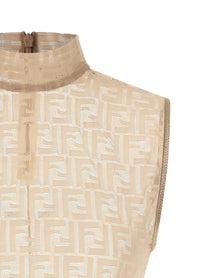 FENDI - FENDI - ’FF’ lace top - Women’s Tops