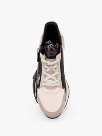 Fendi - Fendi Fendi Flow Leather Sneakers With Ff Motif - Men’s Shoes