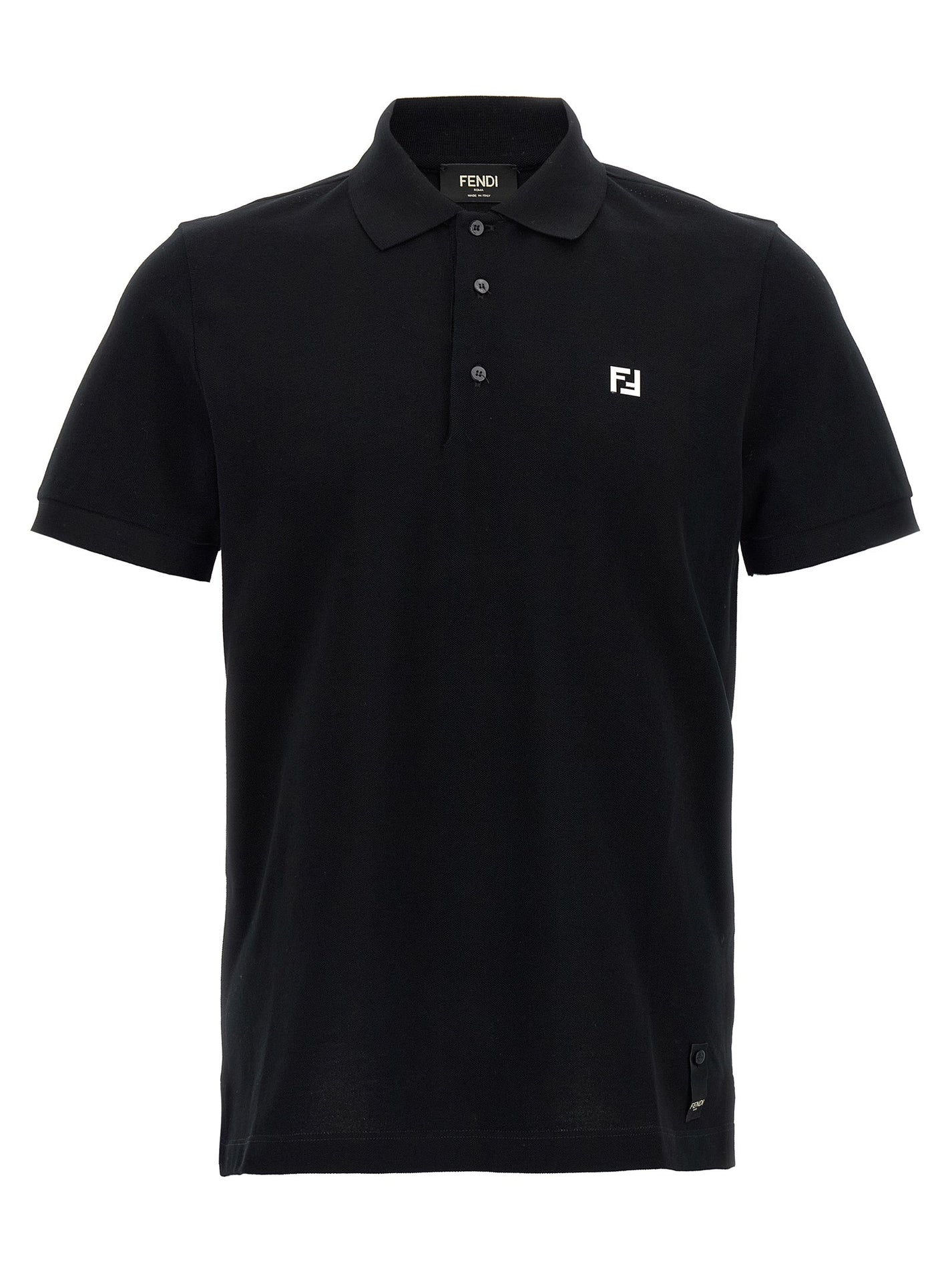 FENDI - FENDI - FF metallic logo polo shirt - Men’s Tops
