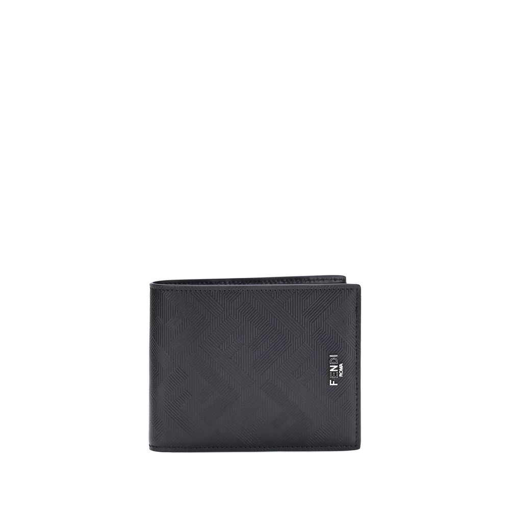 Fendi - Fendi Ff Embossed Leather Bifold Wallet
