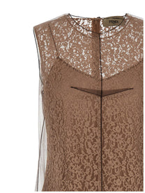 FENDI - FENDI - Floral lace dress - Women’s Clothing
