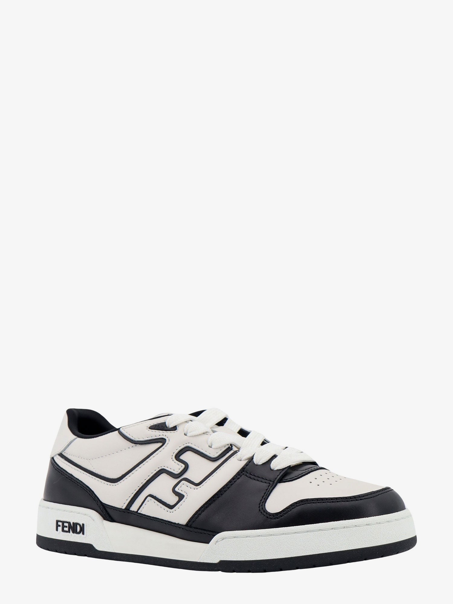 Fendi - Fendi Leather Sneakers With Ff Lateral Logo - Men’s Shoes