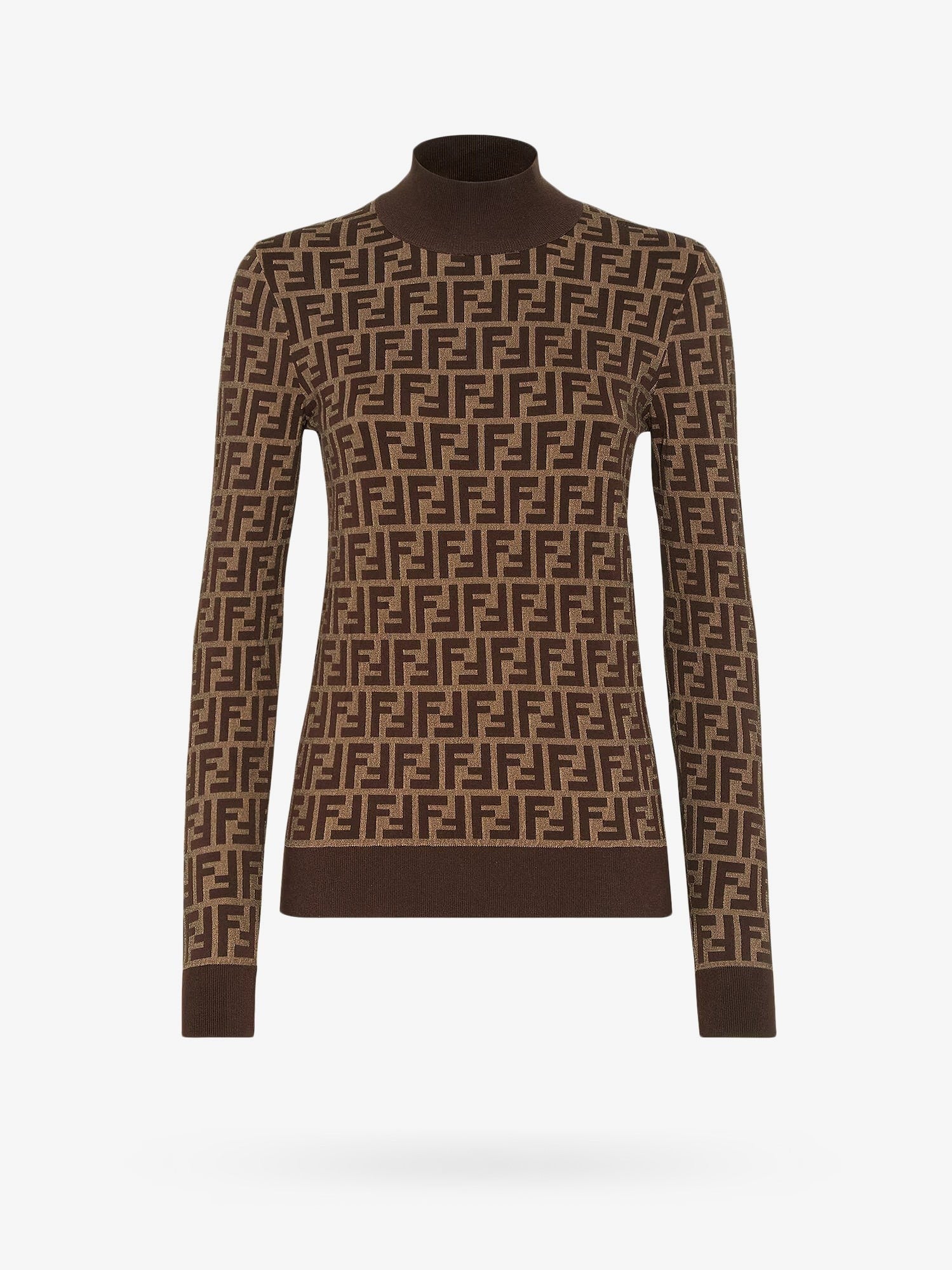 Fendi - Fendi Cotton Sweater With Ff Motif - Woman-&gt;Clothing-&gt;Knitwear