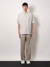 Fendi - Fendi Oxford Shirt With Fendi Crest Embroidery - Men’s Tops