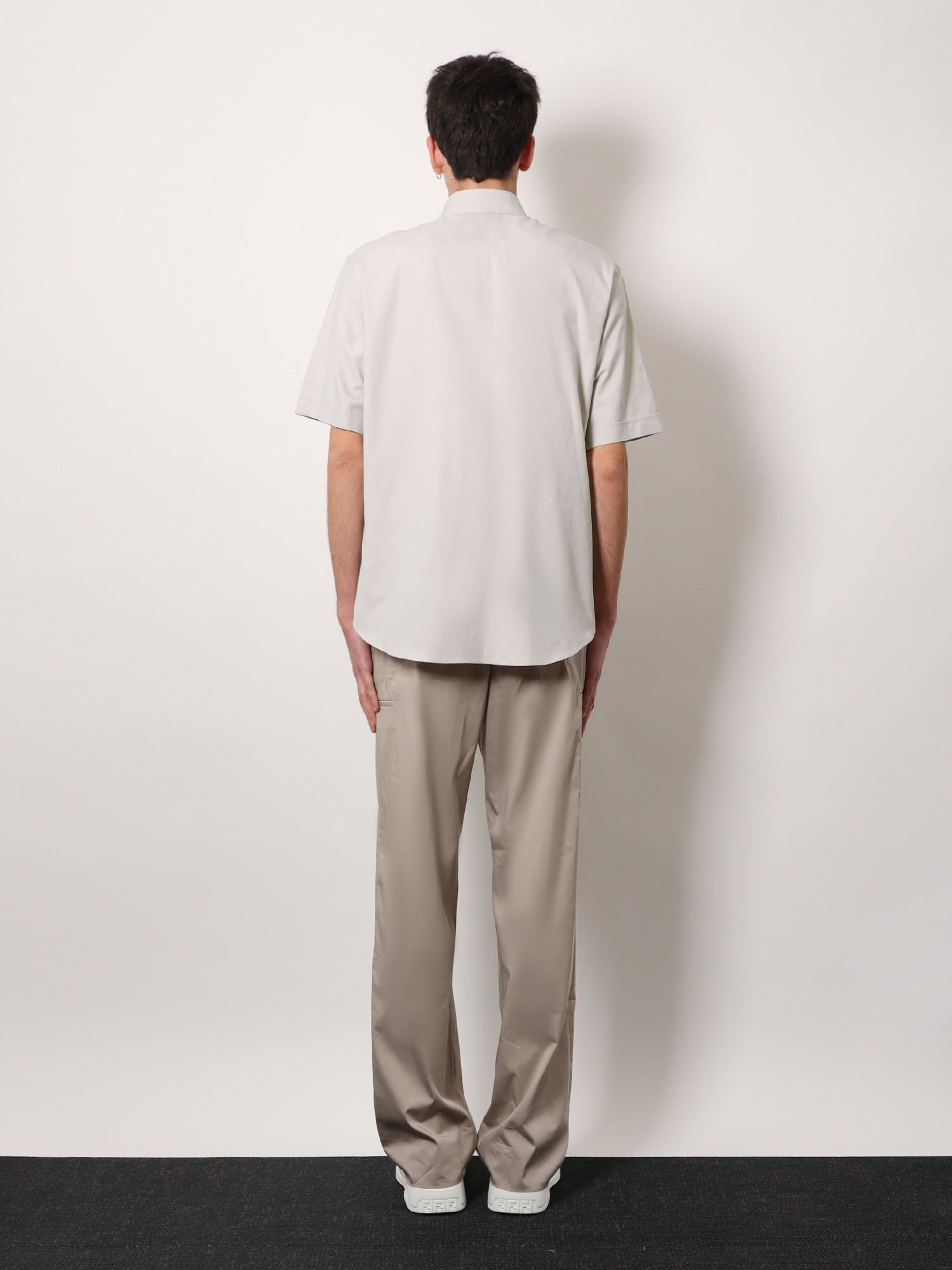 Fendi - Fendi Oxford Shirt With Fendi Crest Embroidery - Men’s Tops