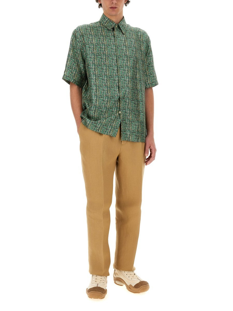 Fendi - Fendi Ff Silk Shirt - Men’s Tops