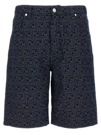 FENDI - FENDI - Bermuda jeans Jacquard FF - Men’s Clothing