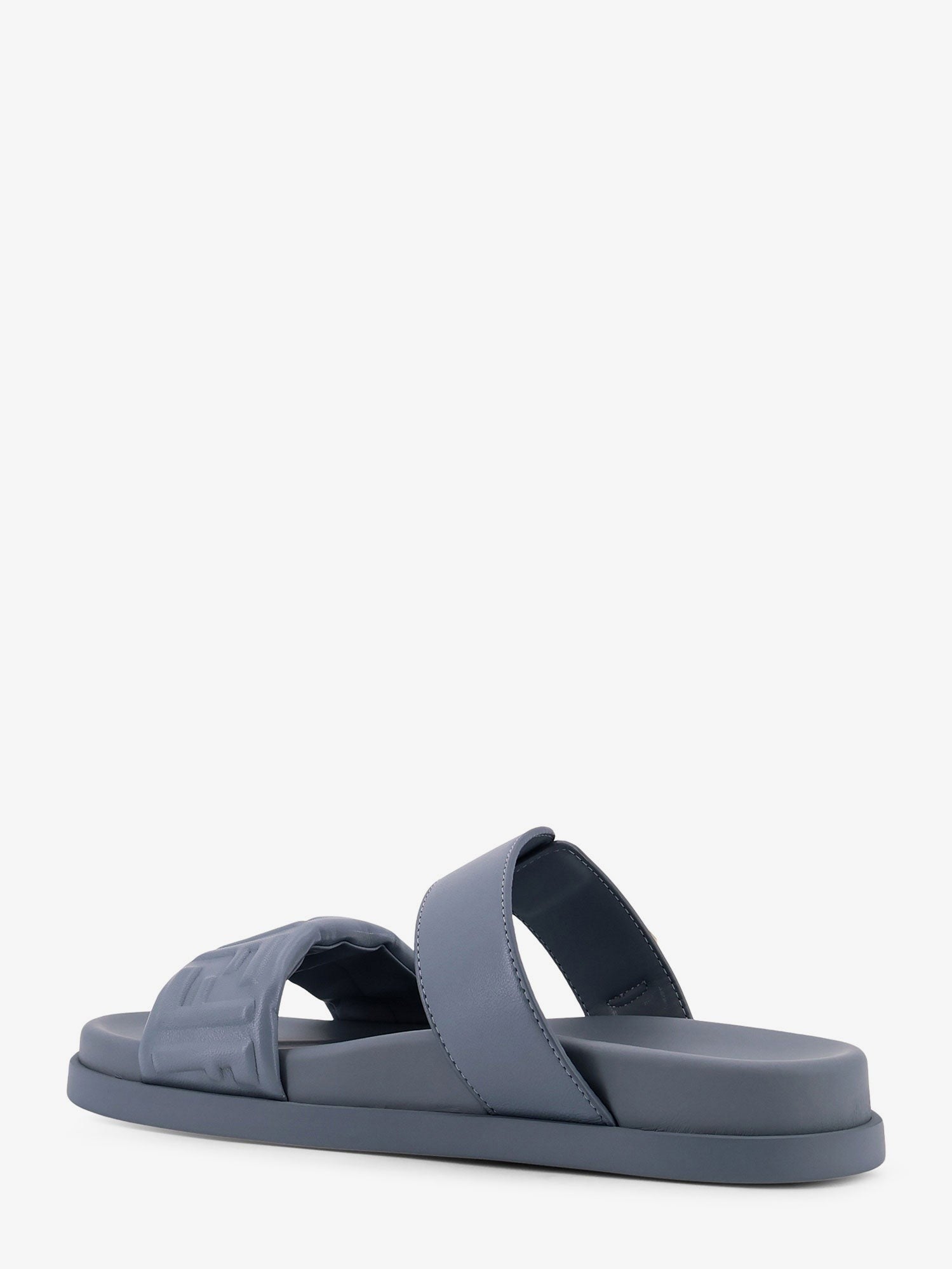 Fendi Women's Fendi Feel Low Leather Sandals Grey