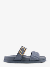 Fendi Women's Fendi Feel Low Leather Sandals Grey