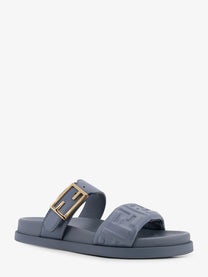 Fendi Women's Fendi Feel Low Leather Sandals Grey