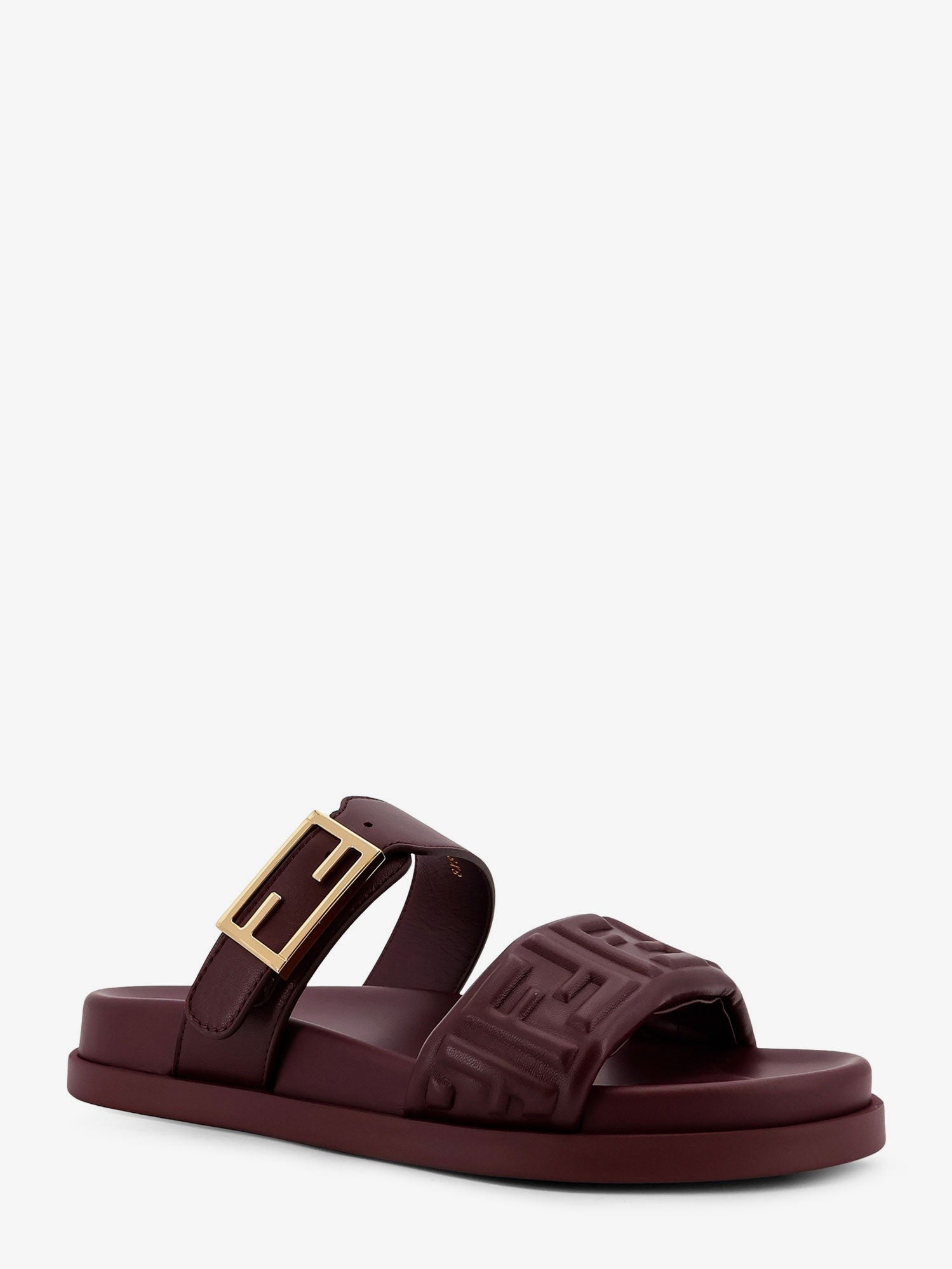 Fendi Women's Fendi Feel Low Leather Sandals Purple