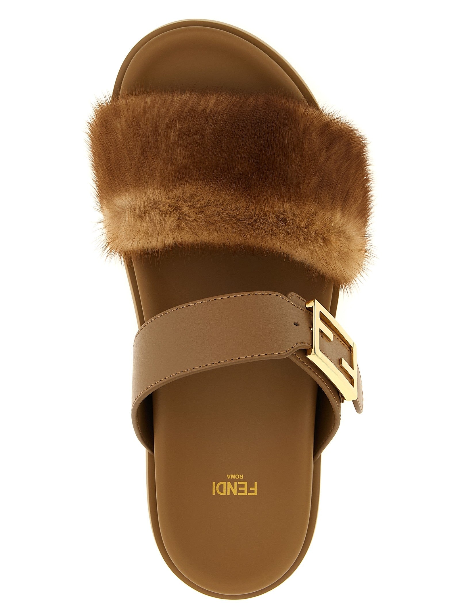 Fendi Fendi Feel Slides Brown
