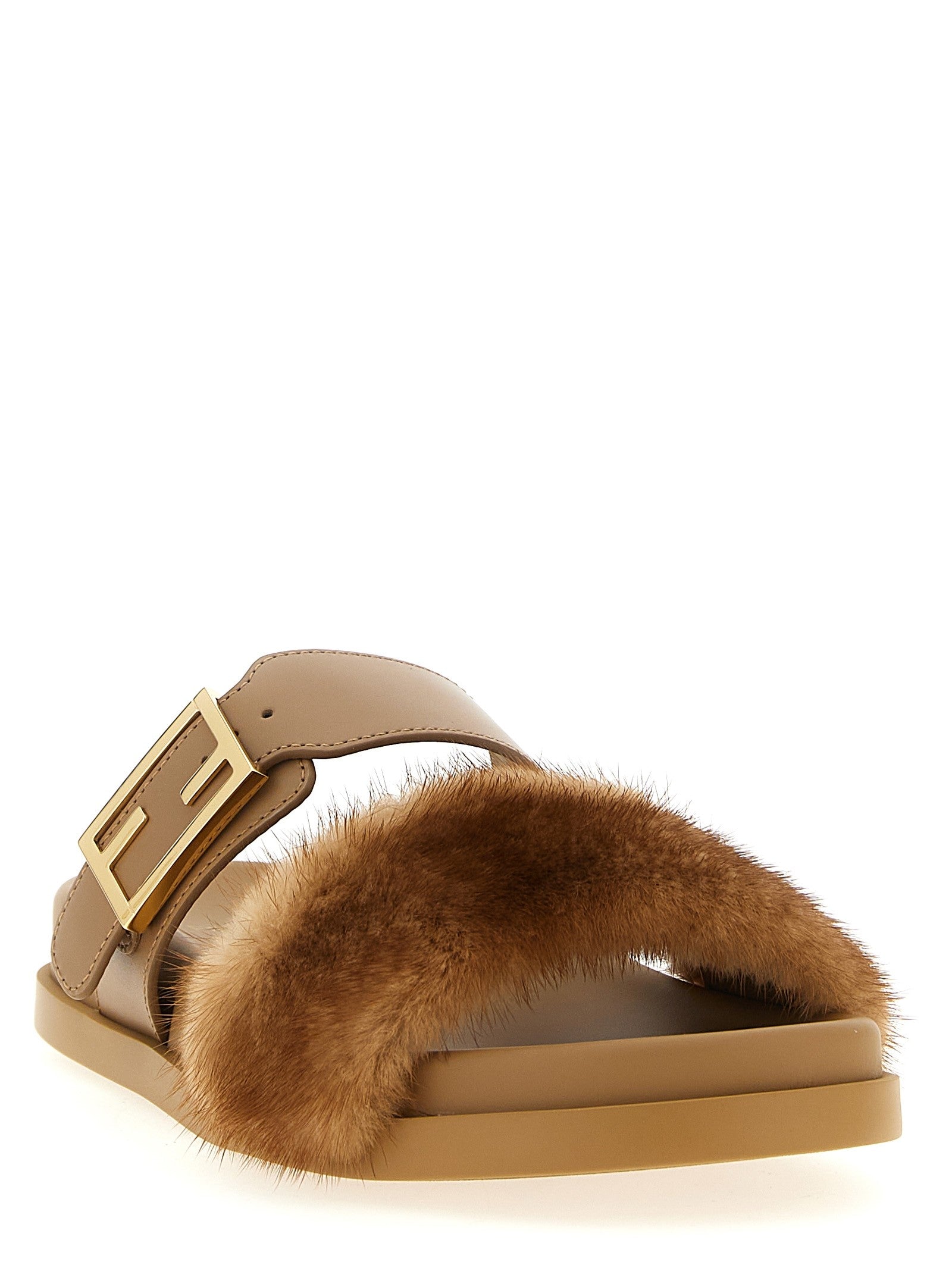 Fendi Fendi Feel Slides Brown