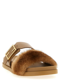 Fendi Fendi Feel Slides Brown