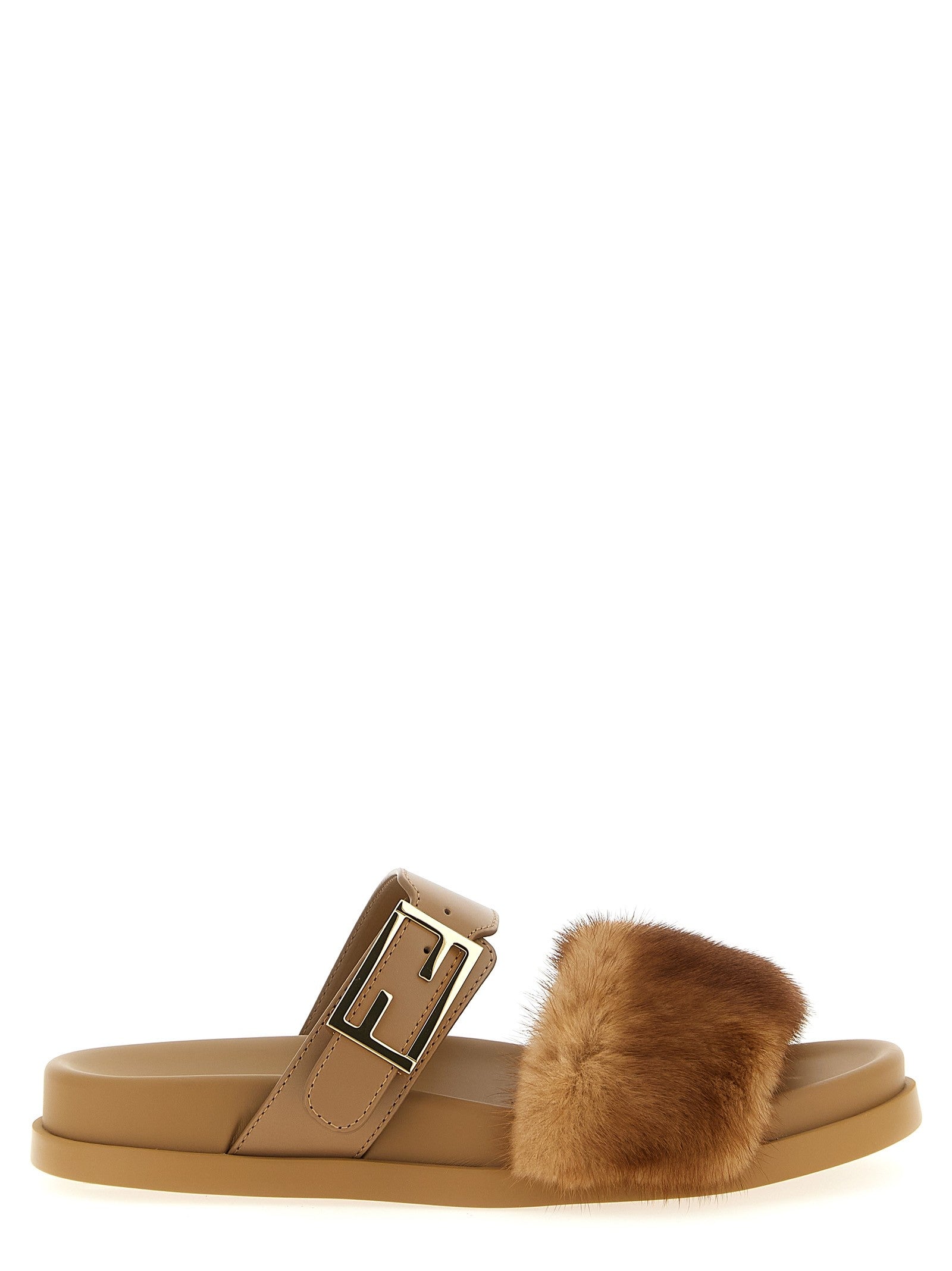 Fendi Fendi Feel Slides Brown
