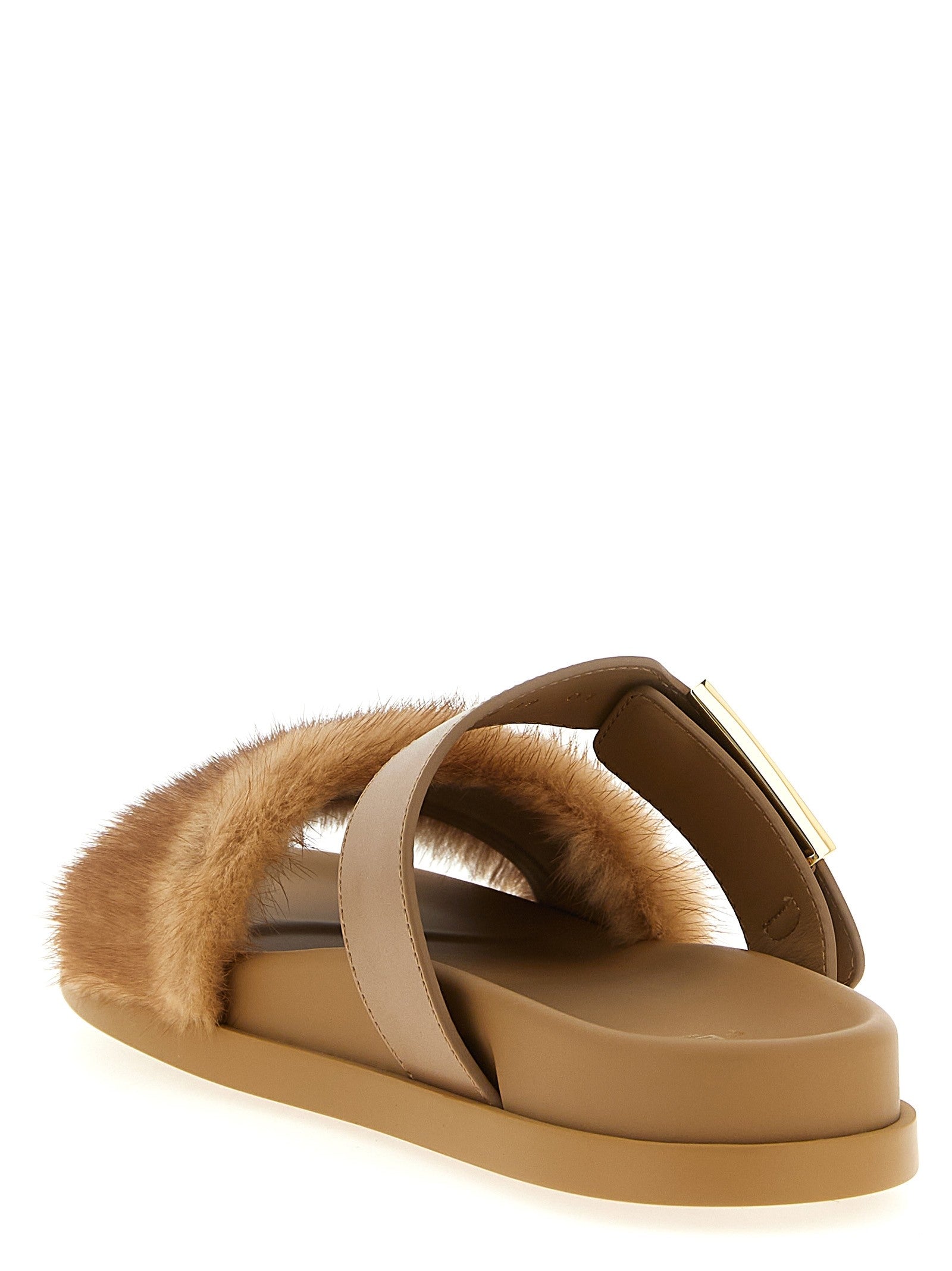 Fendi Fendi Feel Slides Brown