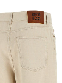 Fendi FF Reverse Jeans Beige, view 4
