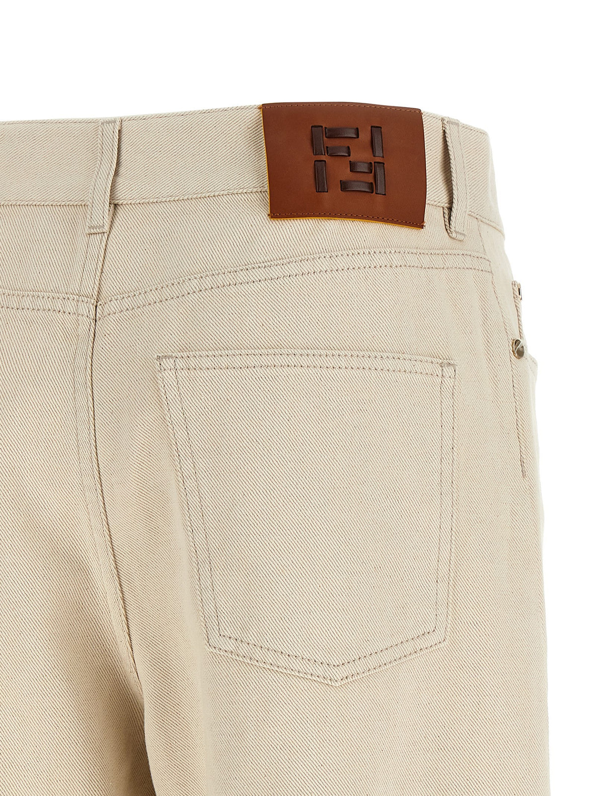 Fendi FF Reverse Jeans Beige, view 4