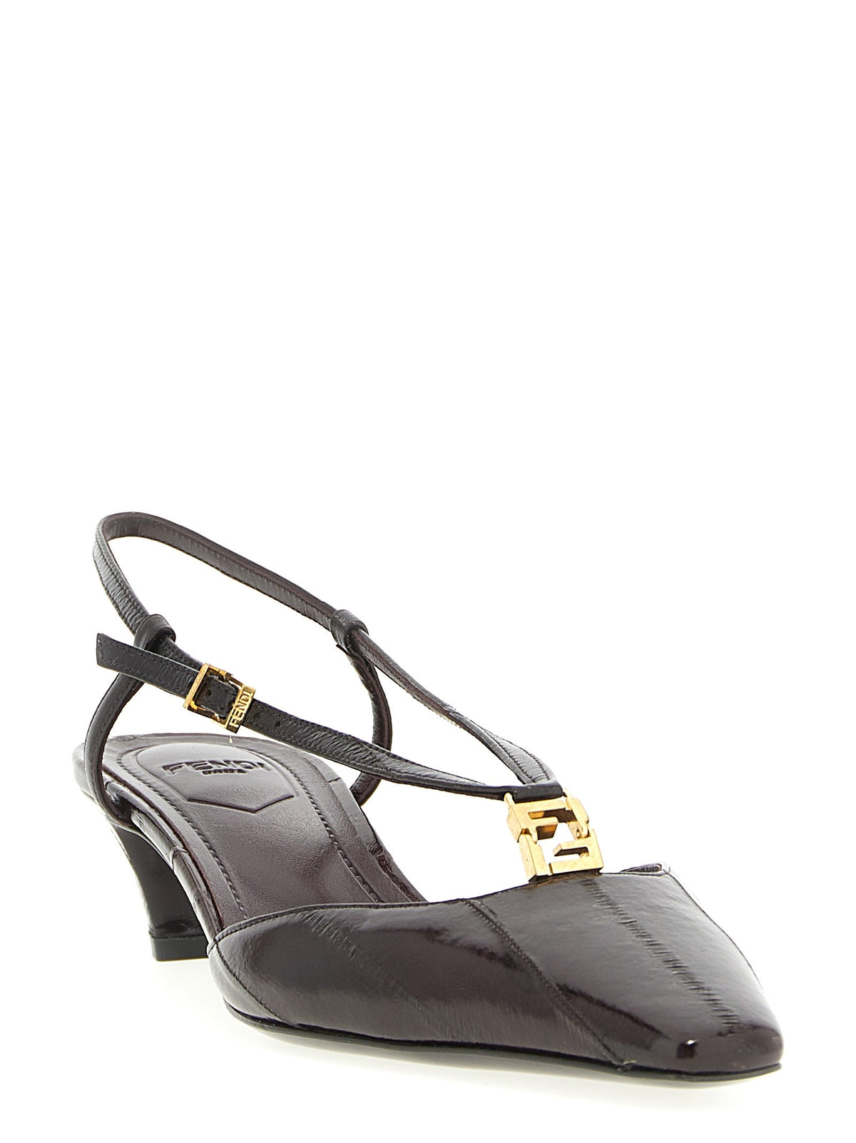 Fendi Fendi Ffold Slingback Brown