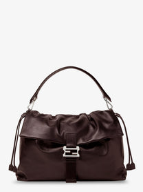 Fendi Men's Fendi Flux Maxi Messenger Leather Shoulder Bag Brown