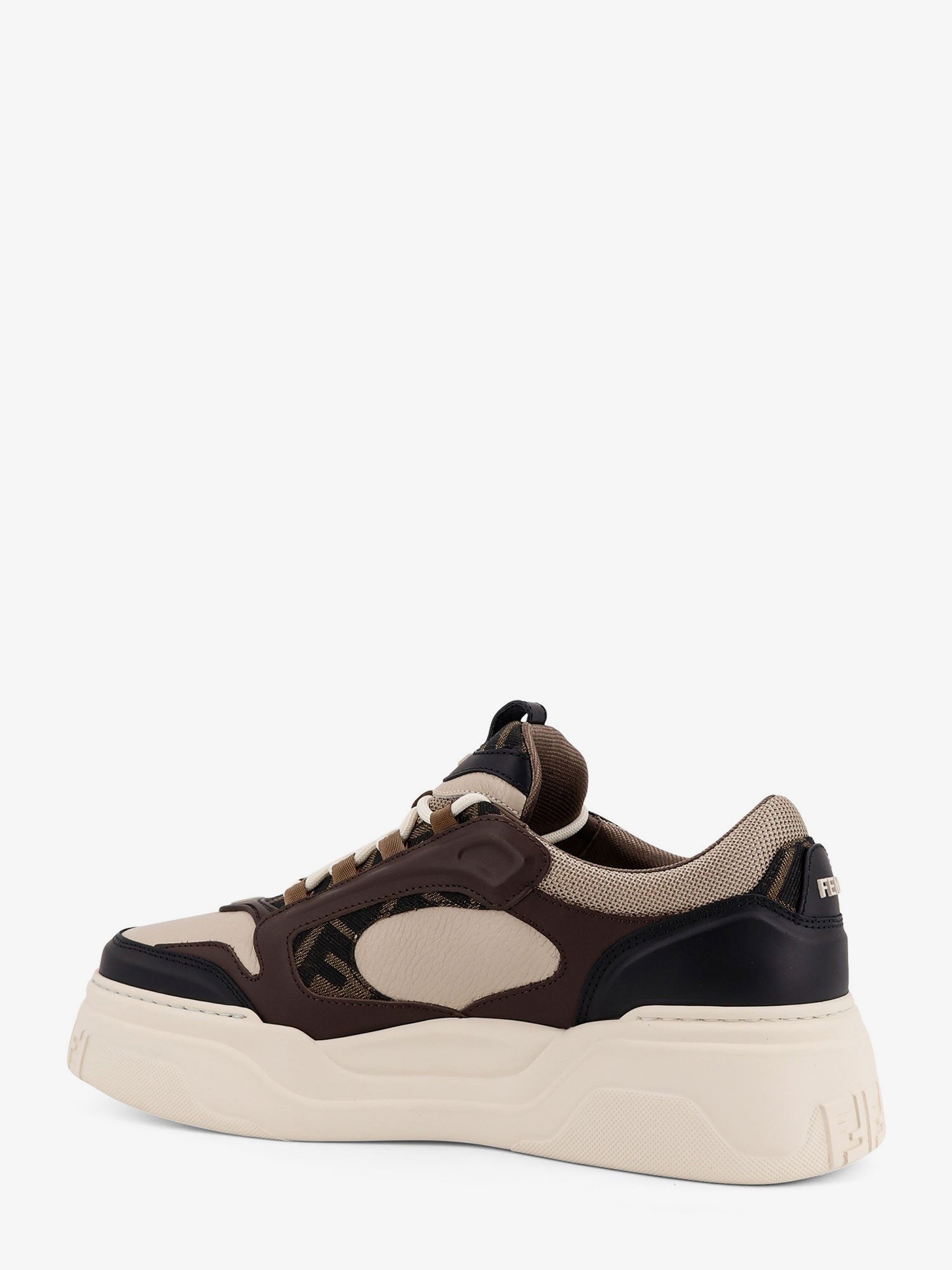 Fendi Men's Fendi Force Leather Sneakers Black
