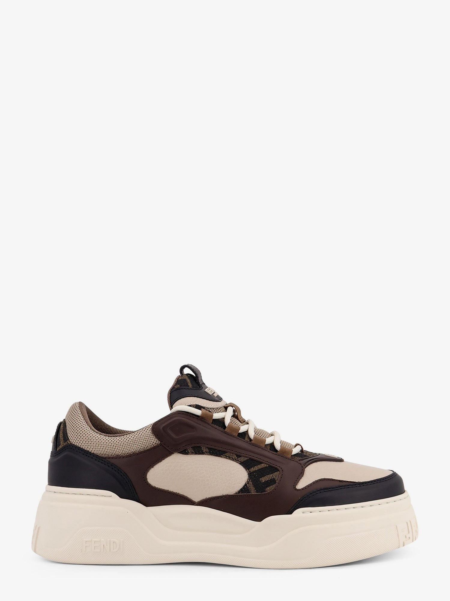 Fendi Men's Fendi Force Leather Sneakers Black