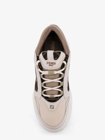 Fendi Men's Fendi Force Leather Sneakers White