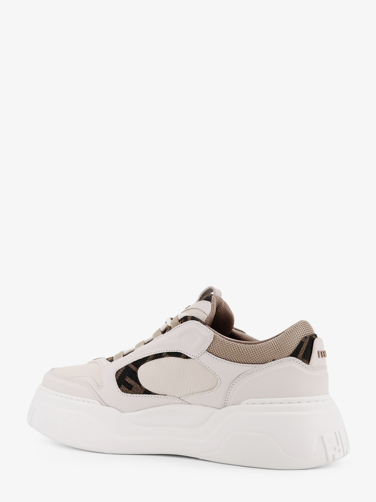 Fendi Men's Fendi Force Leather Sneakers White