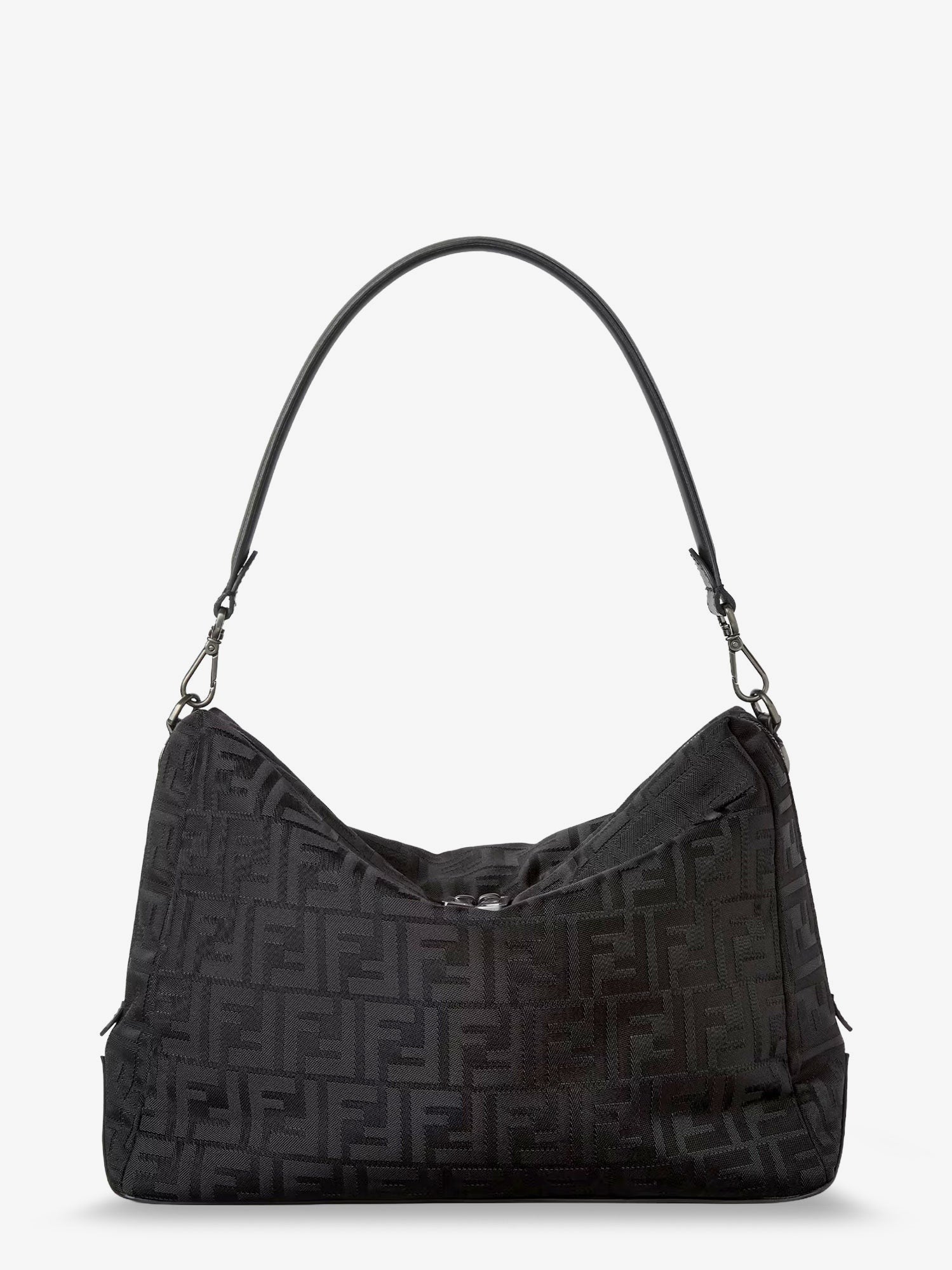 Fendi Men's Fendi Lui Large FF Nylon Crossbody Bag Black