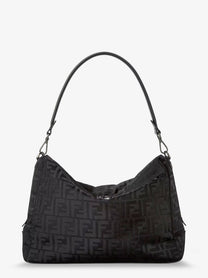 Fendi Men's Fendi Lui Large FF Nylon Crossbody Bag Black
