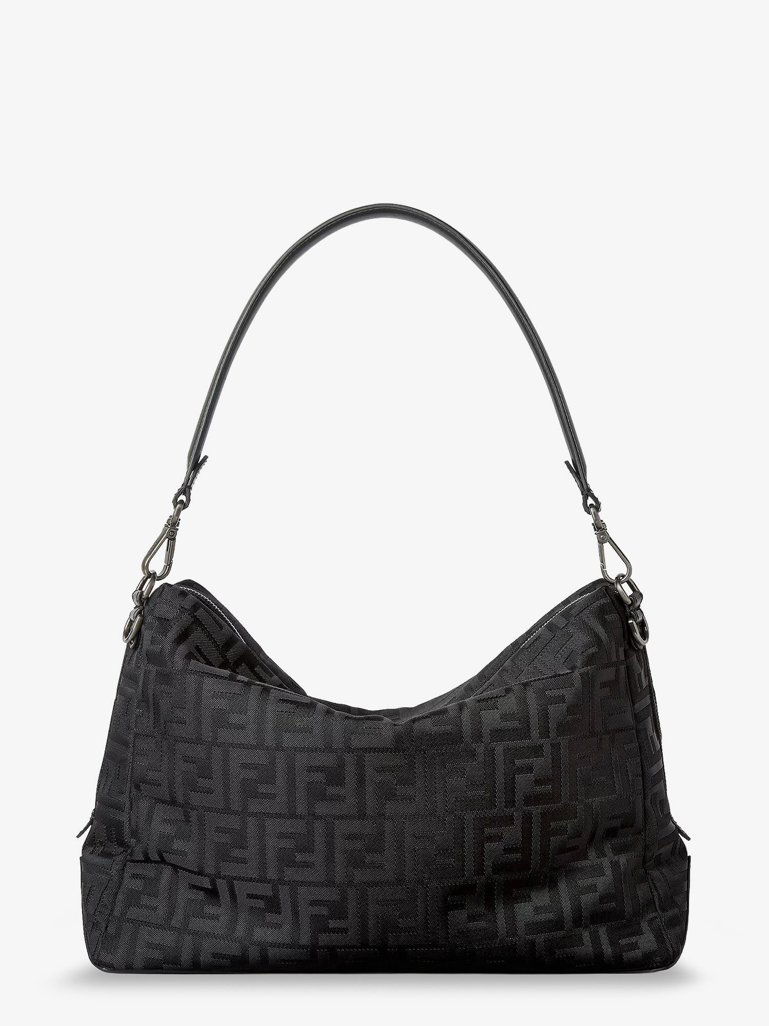 Fendi Men's Fendi Lui Large FF Nylon Crossbody Bag Black