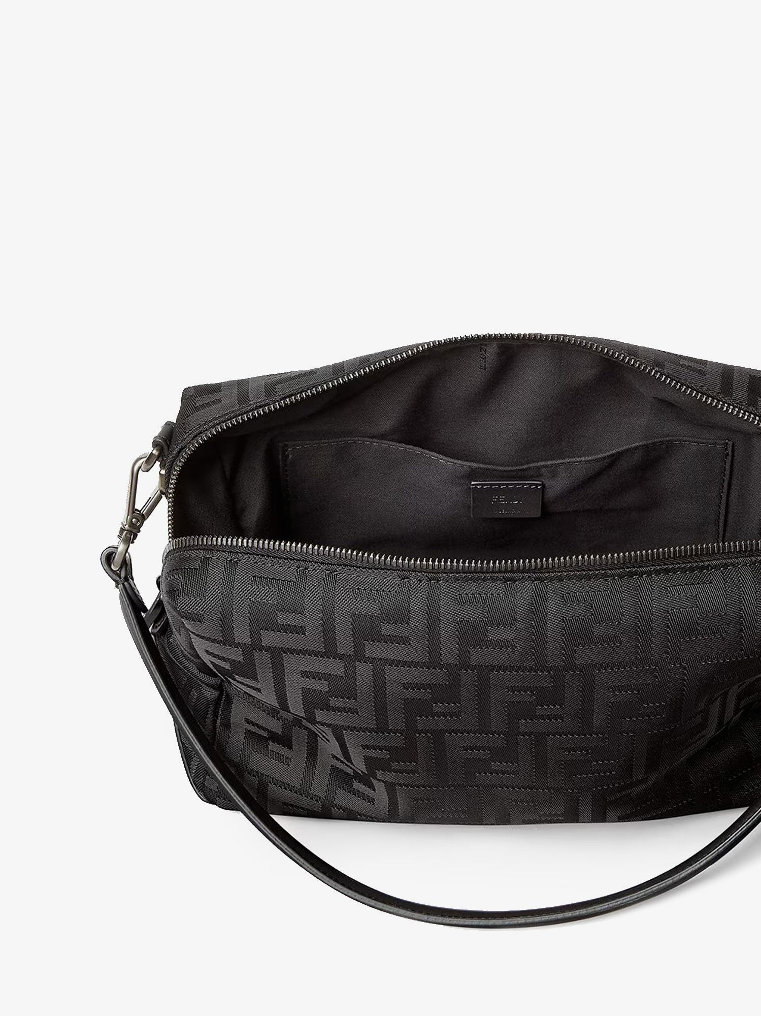 Fendi Men's Fendi Lui Medium FF Nylon Crossbody Bag Black