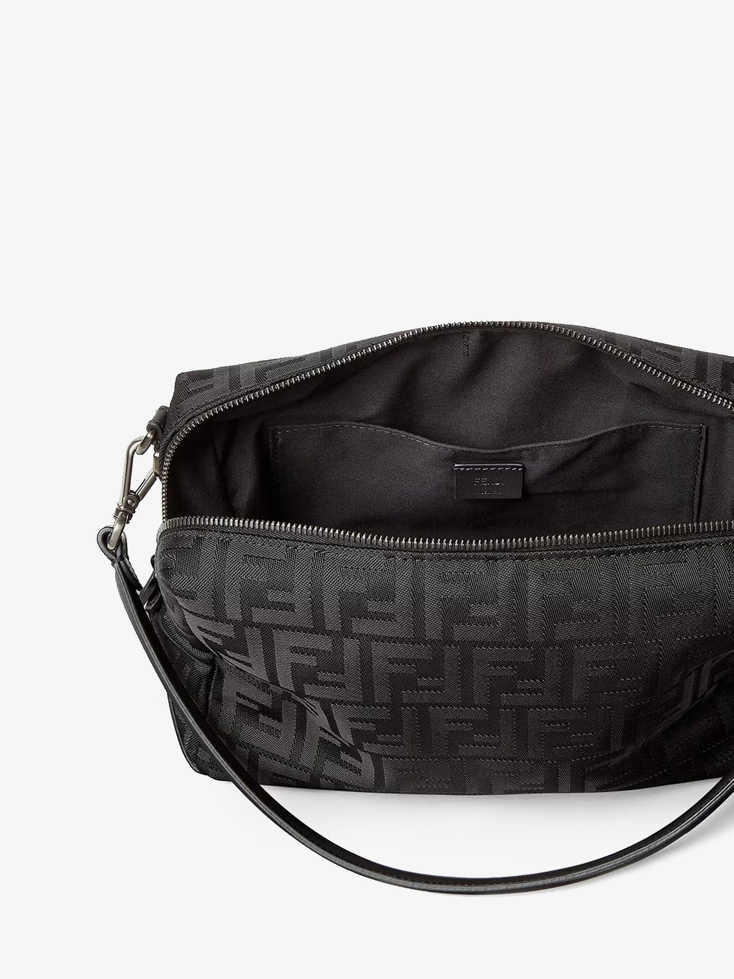 Fendi Men's Fendi Lui Medium FF Nylon Crossbody Bag Black