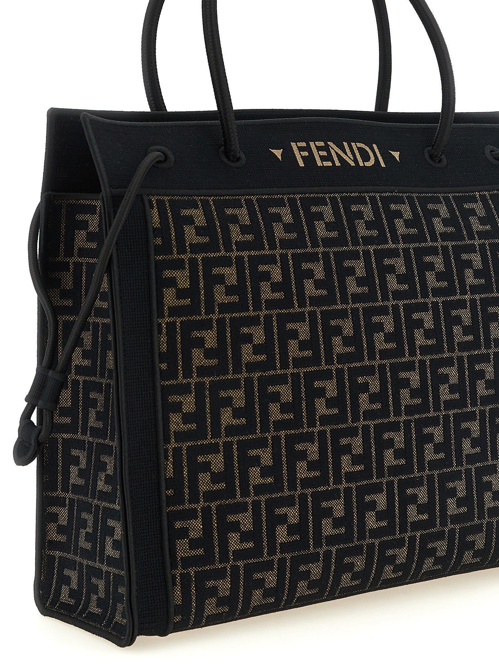 Fendi Women's Magic Shopper Bag in FF Fabric Brown
