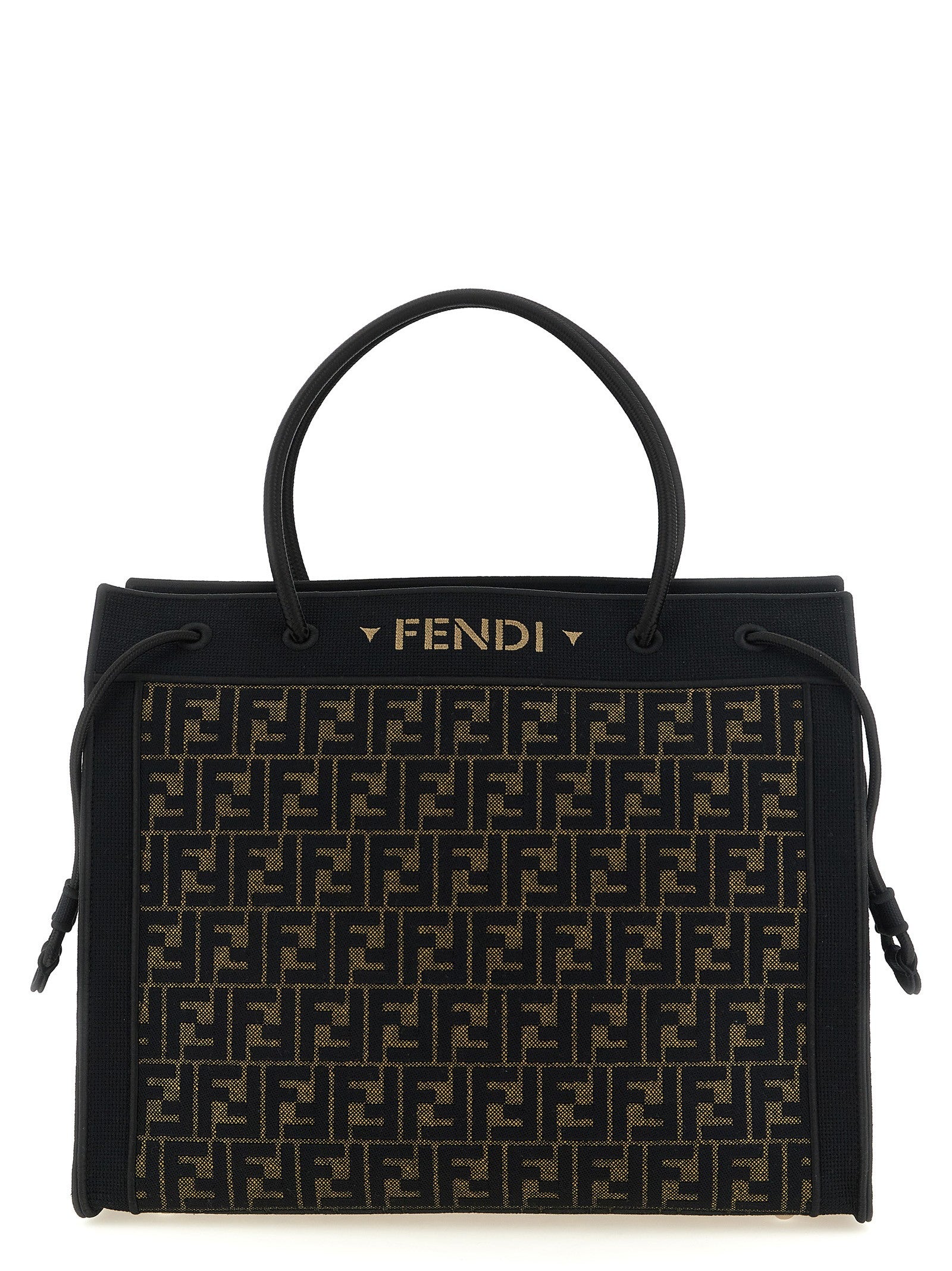 Fendi Women's Magic Shopper Bag in FF Fabric Brown