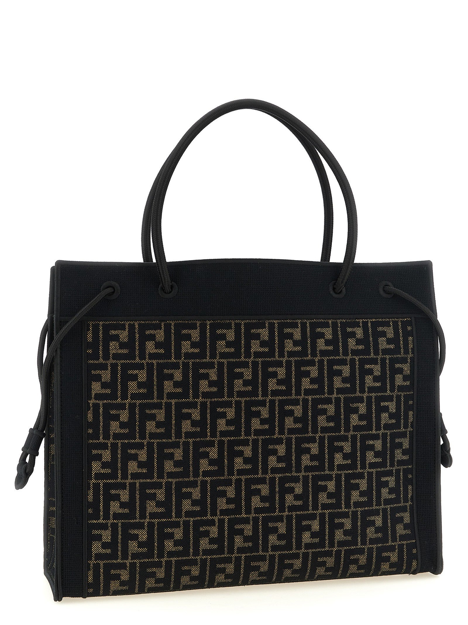 Fendi Women's Magic Shopper Bag in FF Fabric Brown