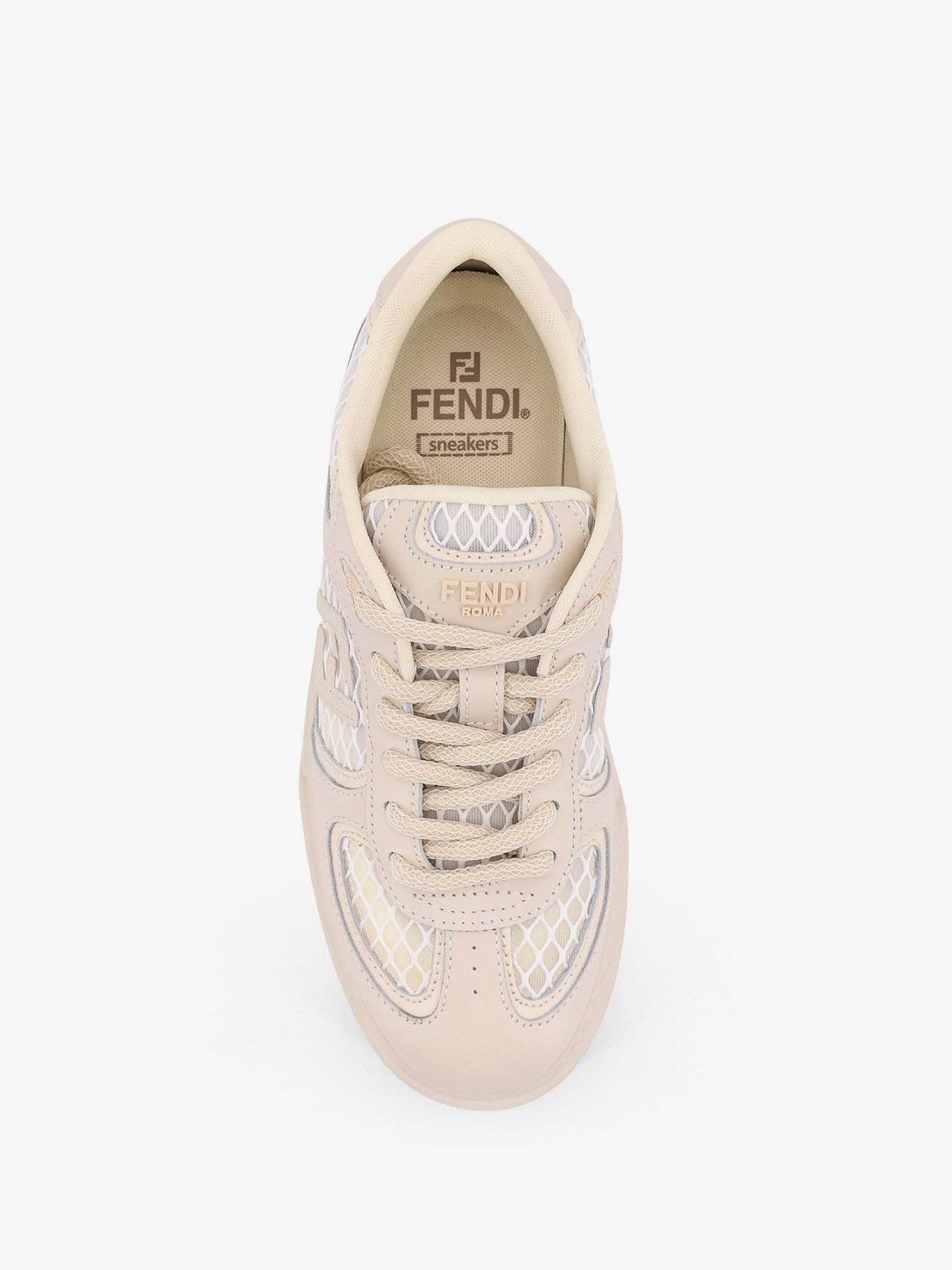 Fendi Women's Fendi Match Leather Sneakers White