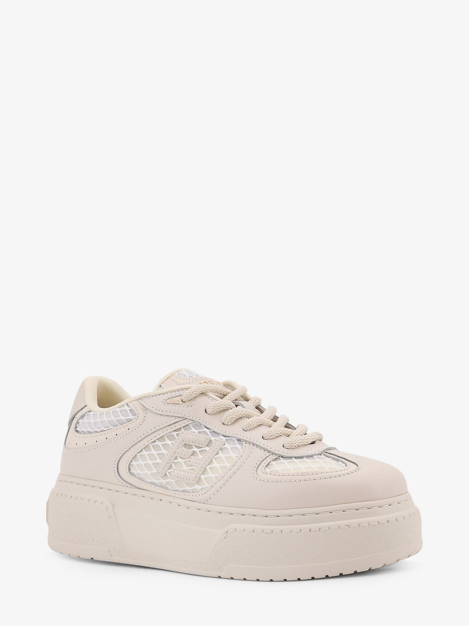 Fendi Women's Fendi Match Leather Sneakers White