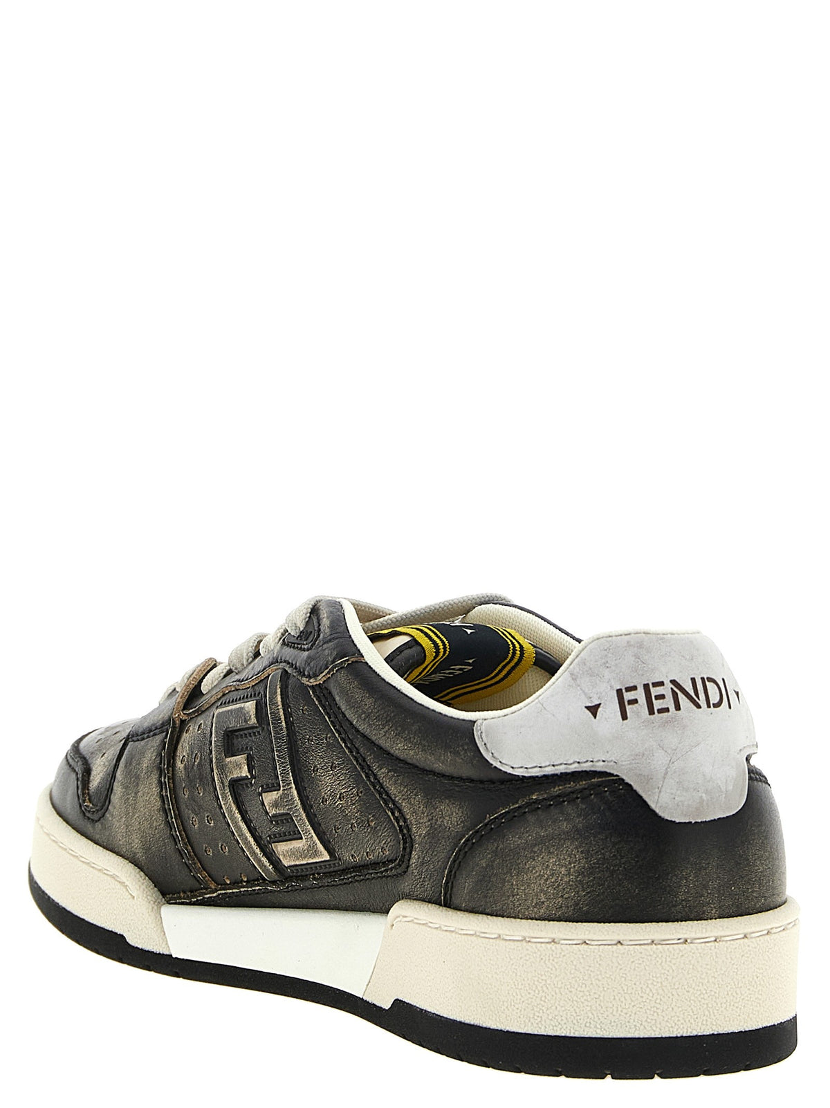 Fendi Men's Fendi Match Low Top Sneakers Black, view 3