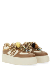 Fendi Women's Fendi Match Sneaker Beige