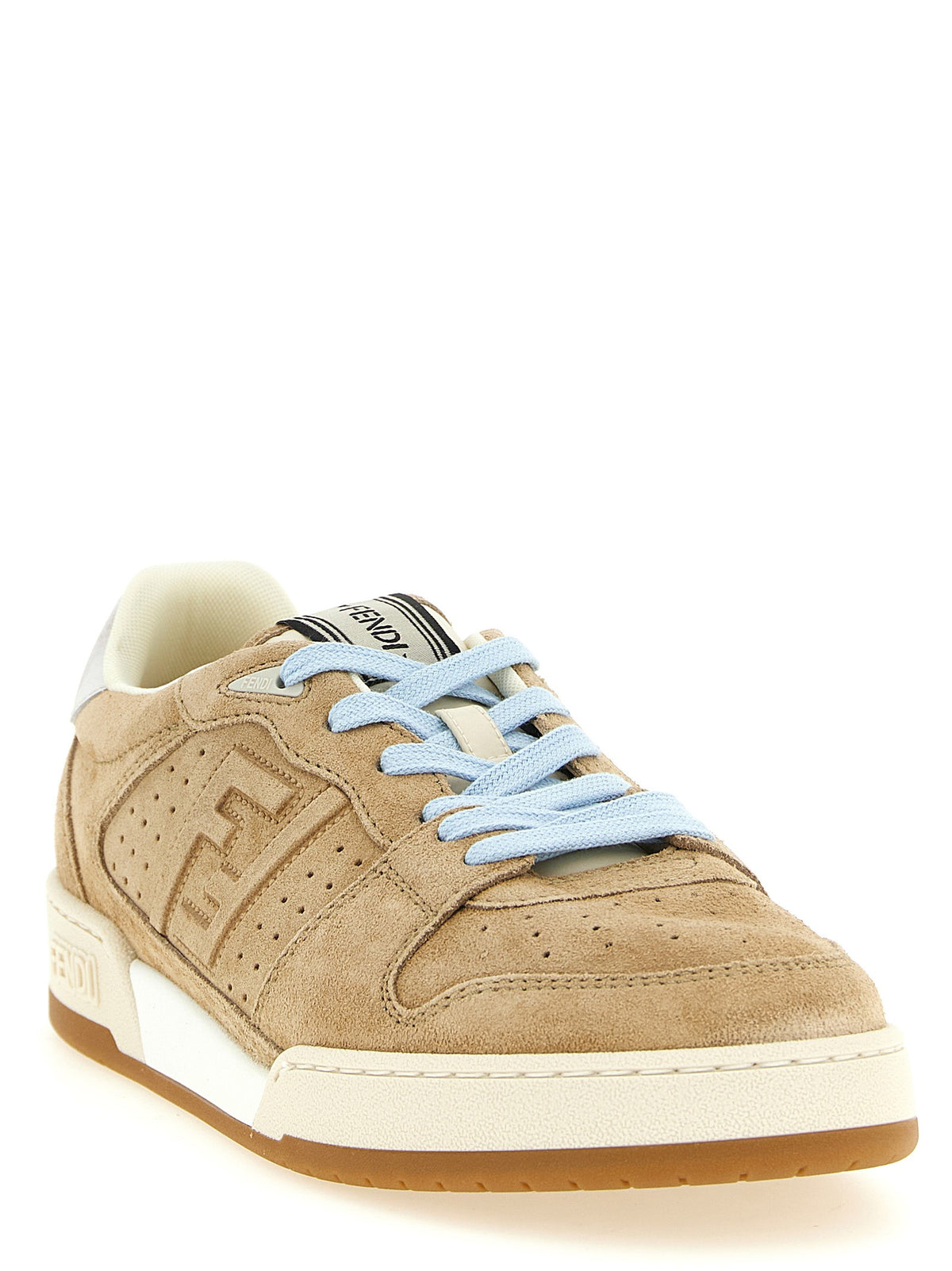 Fendi Men's Fendi Match Suede Sneakers White