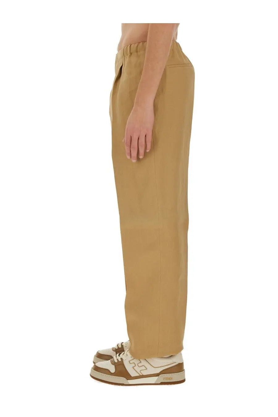 Fendi Men's Canvas Pants Brown, view 4